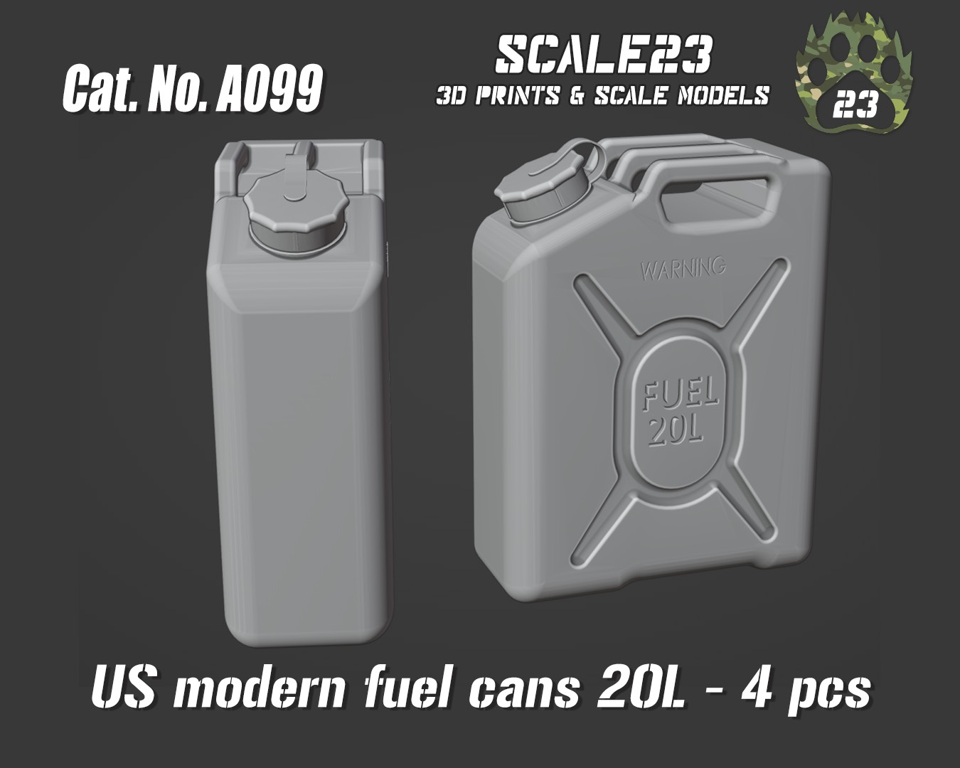 U.S. fuel can 20L - modern (4pc)