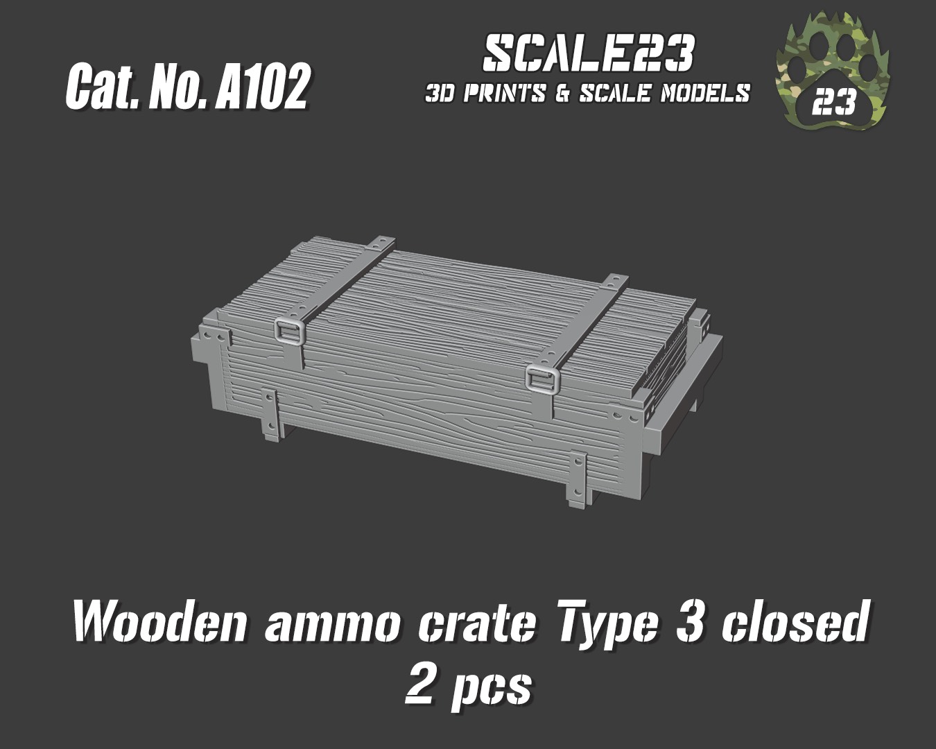 Wooden ammo crate - type 3 (2pc)