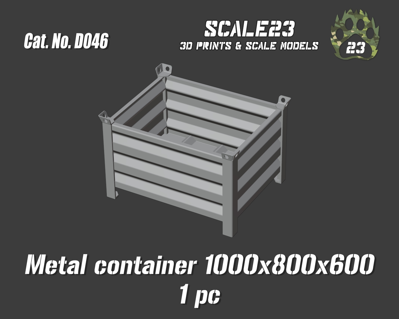 Metal container 1000x800x600mm