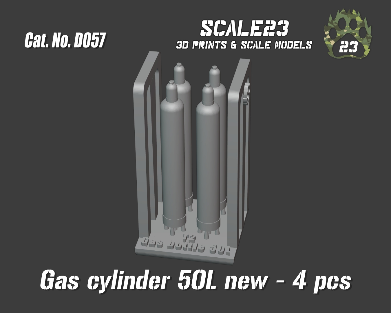Gas cylinder 50L - new (4pc)