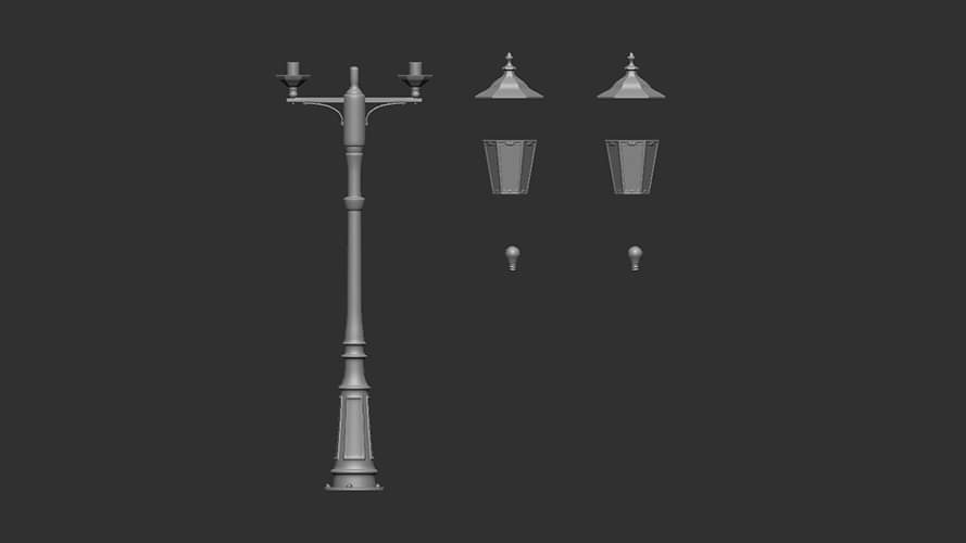 Street lamp - twin