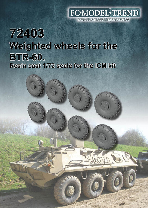 BTR-60 weighted wheels (ICM) - Click Image to Close