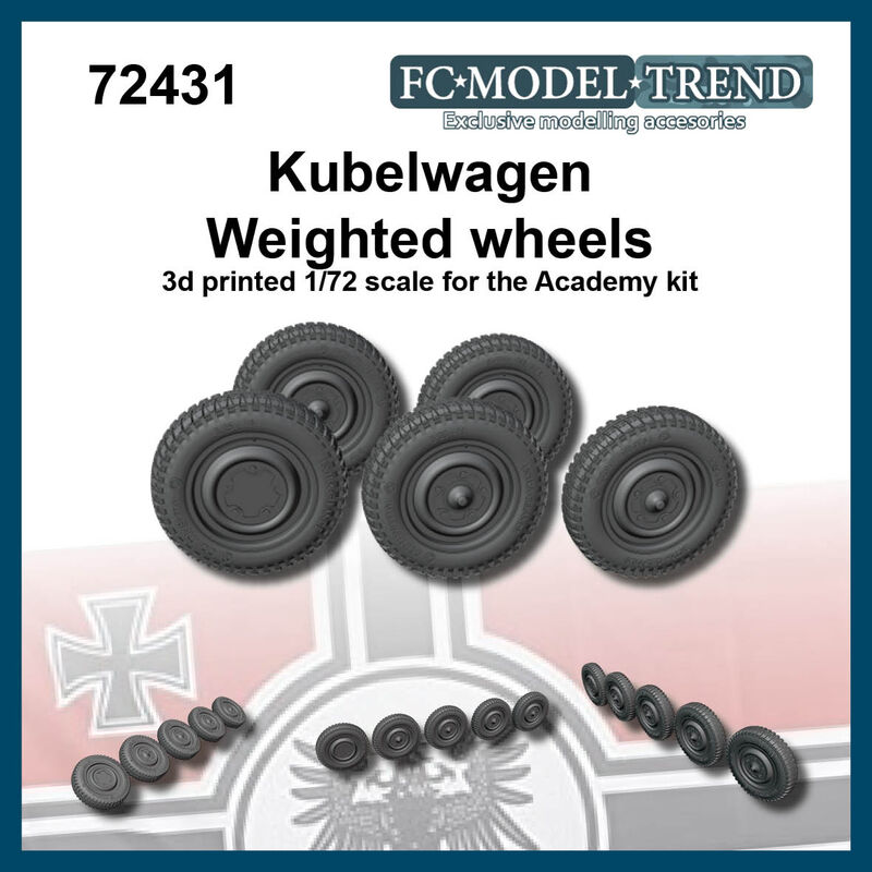 Kubelwagen weighted wheels