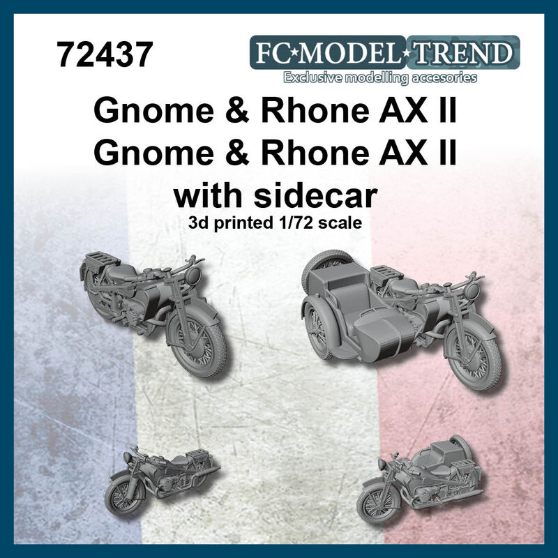 Gnome & Rhone XA II with and without sidecar - Click Image to Close