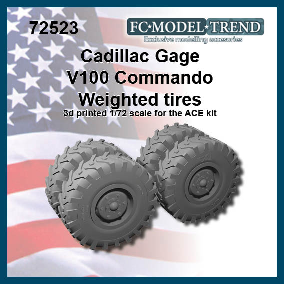 Cadillac Gage V-100 weighted wheels (ACE)