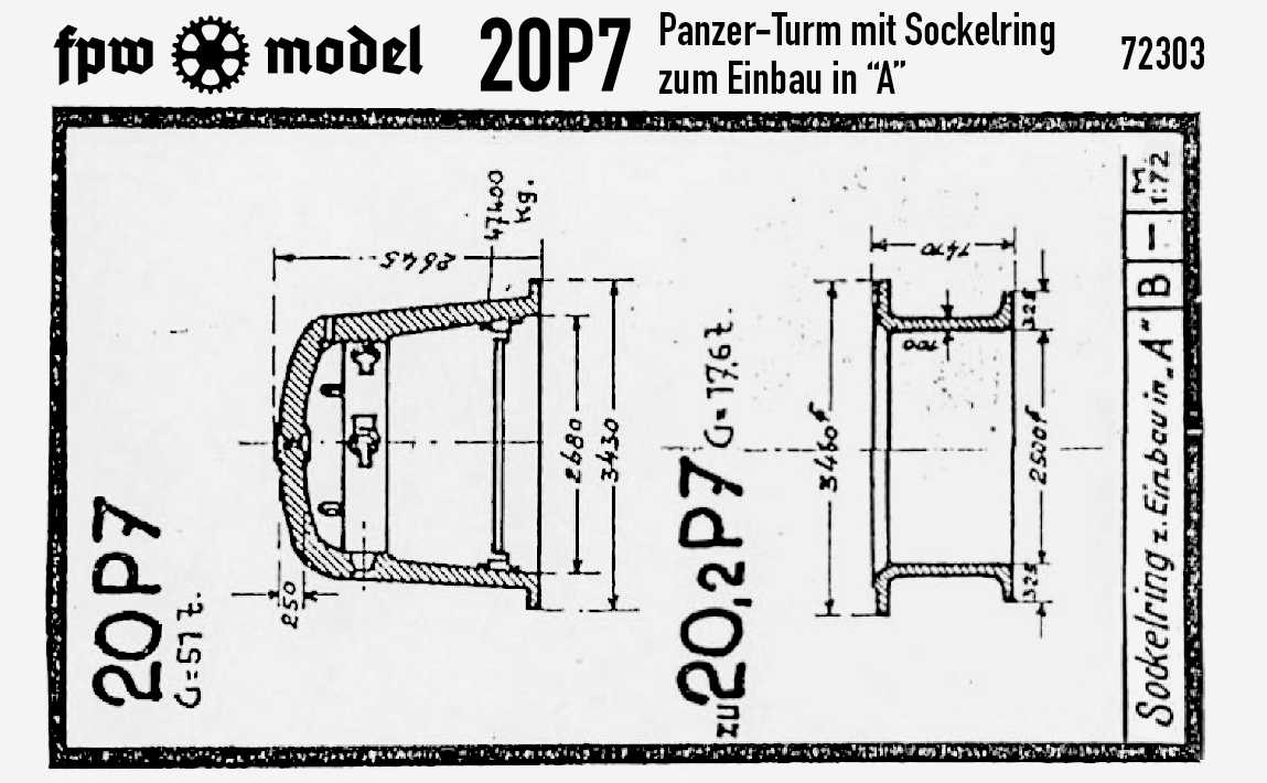 20P7 Sechsschartenturm mit Sockelring "A"