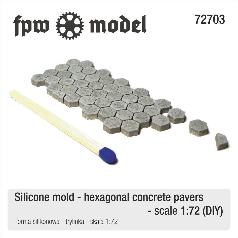 Silicone mould - hexagonal concrete pavers