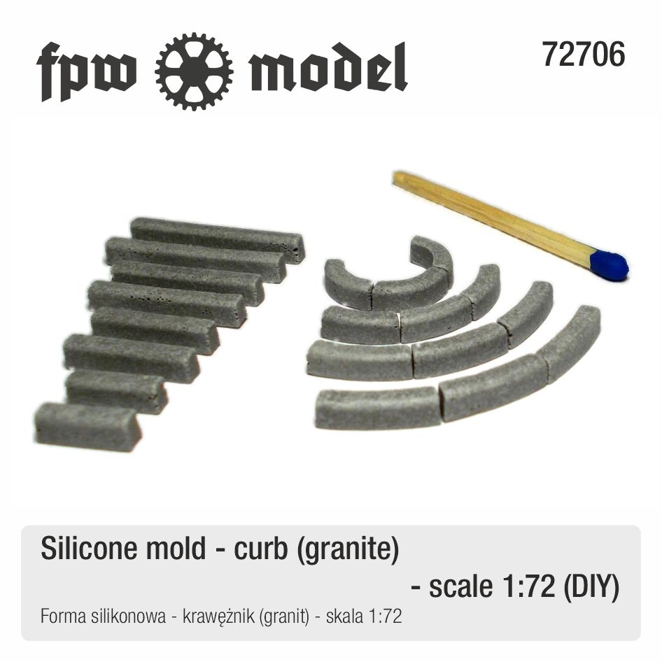 Silicone mould - granite curb