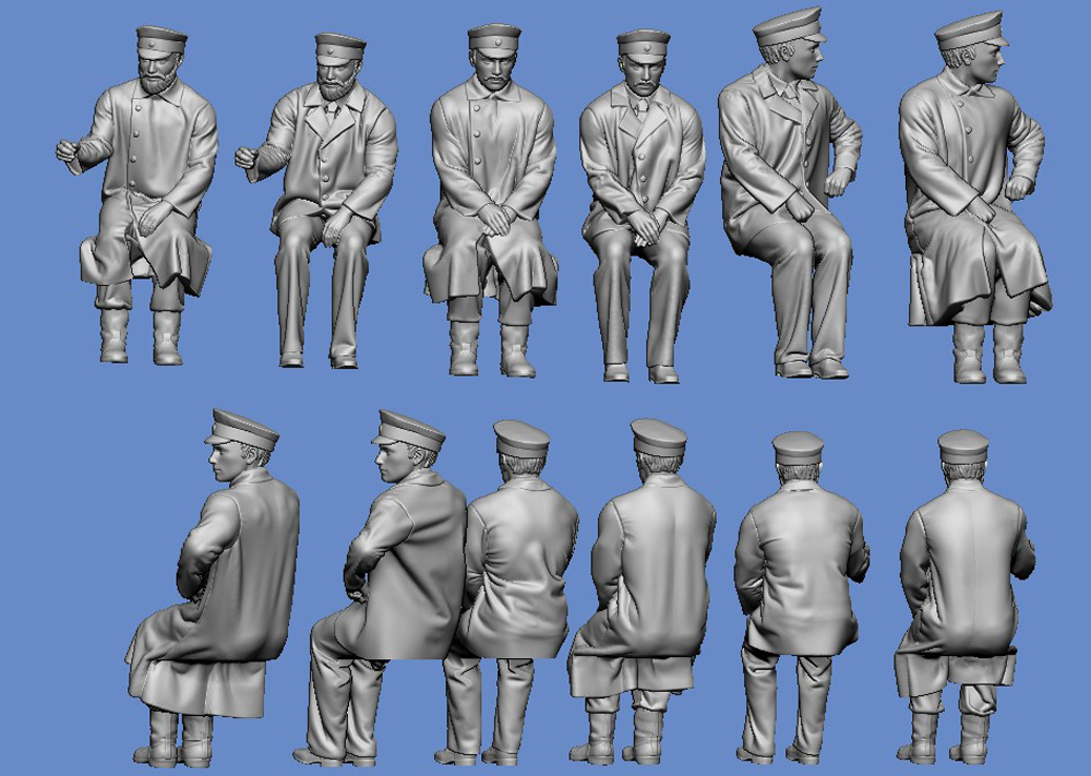 Civilians - early 20ct - railway workers - set 2