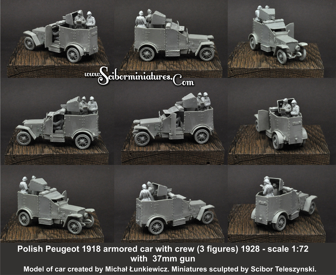 Polish Peugeot 1918 37mm gun with crew