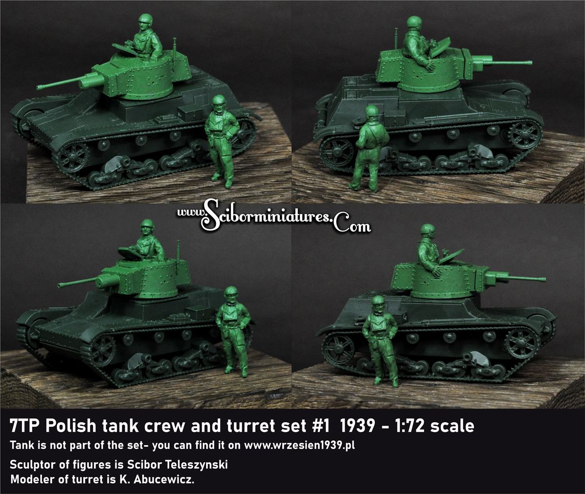 7TP tank turret & crew 1939 - set 1