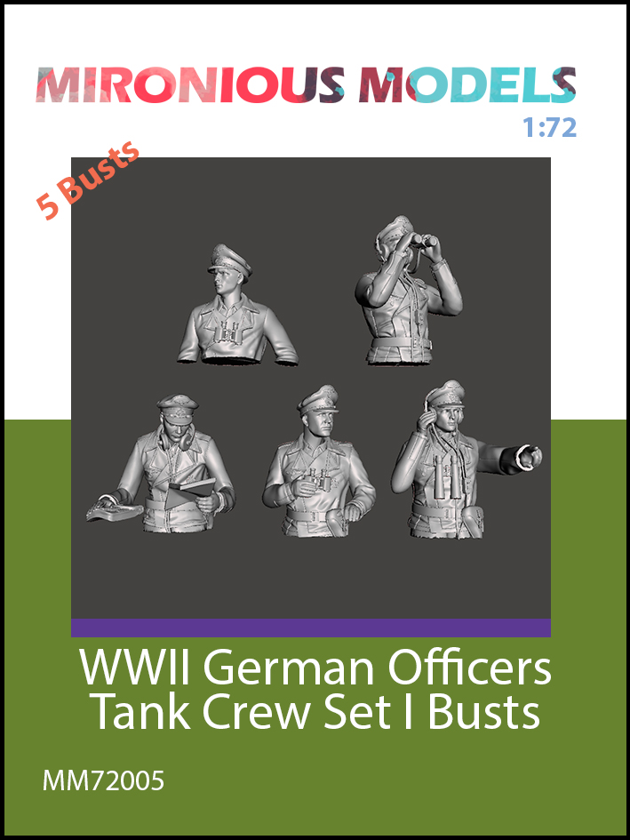 WW2 German Tank Crew Officers - busts