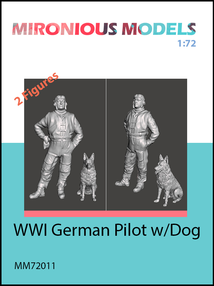 WW1 German Pilot with Dog