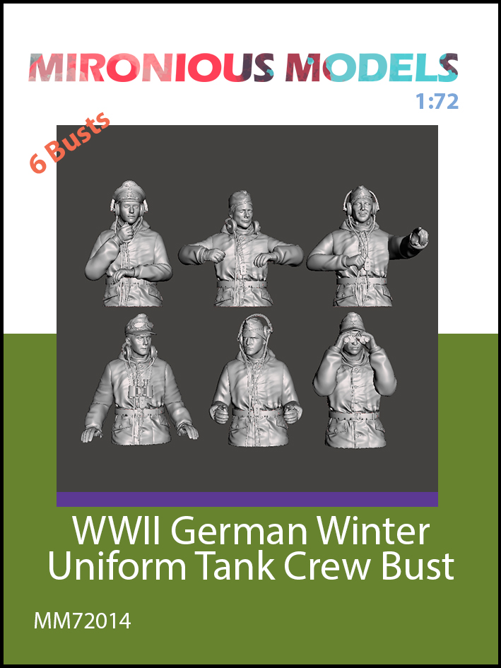 WW2 German Tank Crew in Winter Uniform - busts