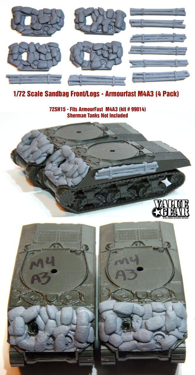 Sherman M4A3 - sandbags / logs (ARMF)