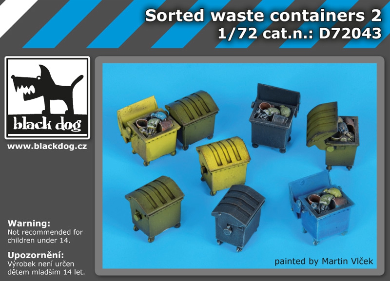 Sorted waste containers - set 3