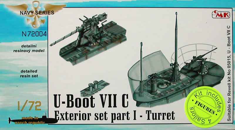 U-Boot VII Exter.set (turret+88mm gun+4 fig.)