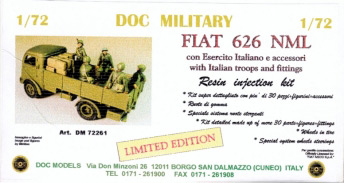 Fiat 626 NML with Italian continental troops