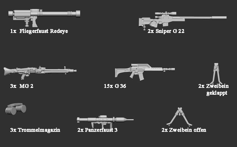 Cold War - Bundeswehr weapons - set 2