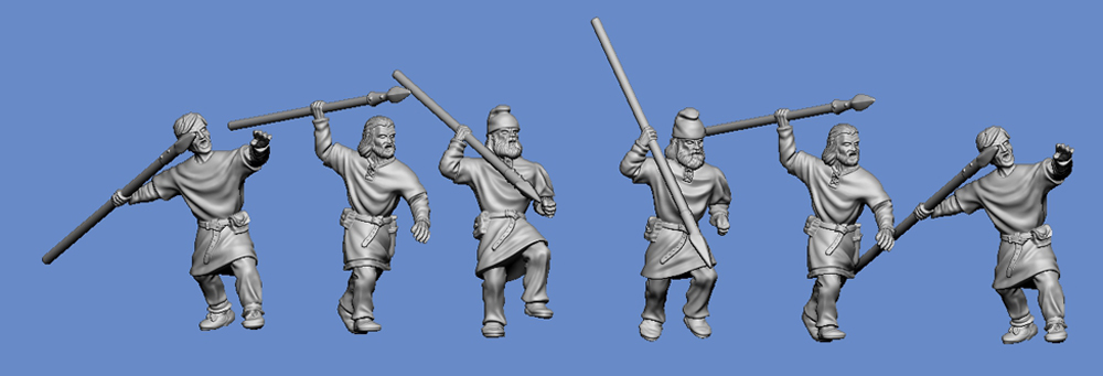 Hastings 1066 - Anglo-Saxon light infantry with spear - set 2