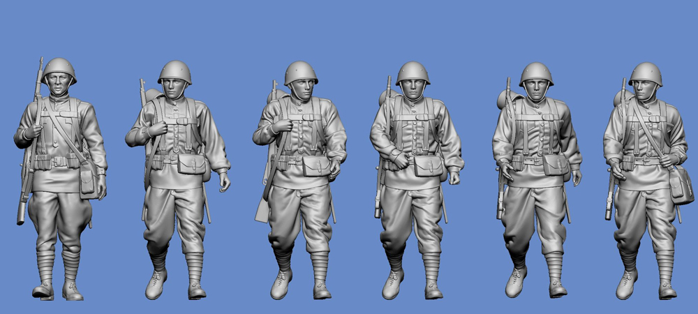 WW2 Soviet infantry - walking - Click Image to Close
