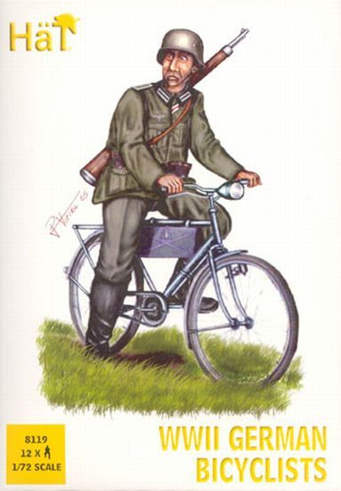 WWII German Infantry on bicyles - Click Image to Close