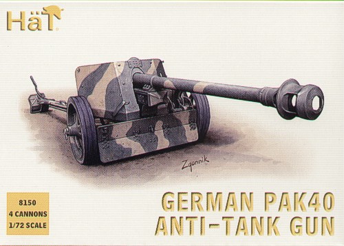 German 7.5cm Pak40 AT gun with crew (4 guns included)