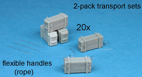 Wooden boxes for 90 mm Ansaldo cartridges - transport double pac