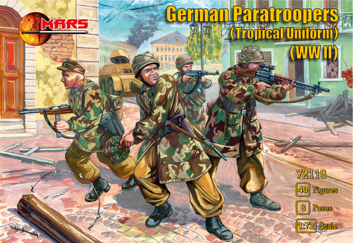 WW2 German Paratroopers in tropical uniform