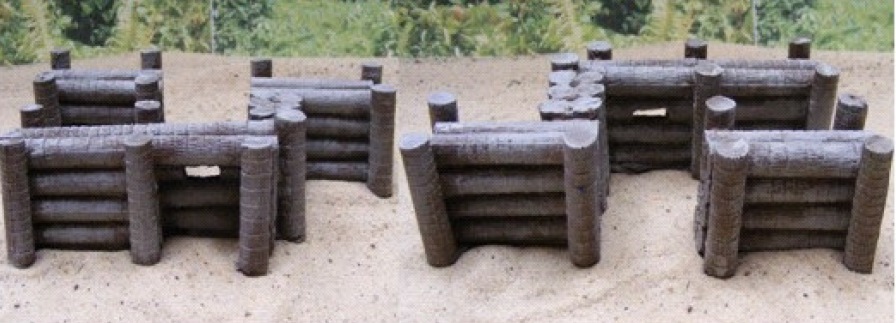 Japanese coconut trunk barricade with culvert