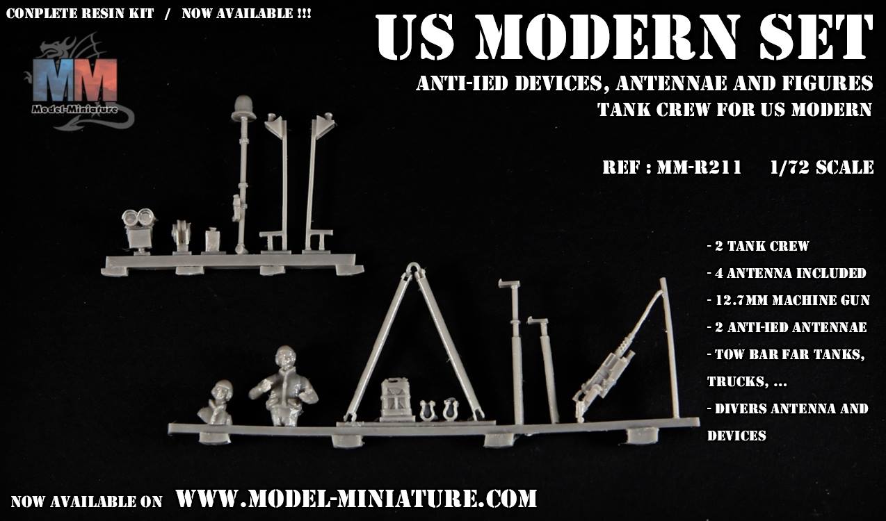 US modern Anti-IED device, antennae & tank crew