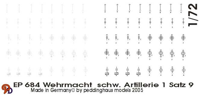 Tactic Signs Wehrmacht - Heavy Artillery No.1