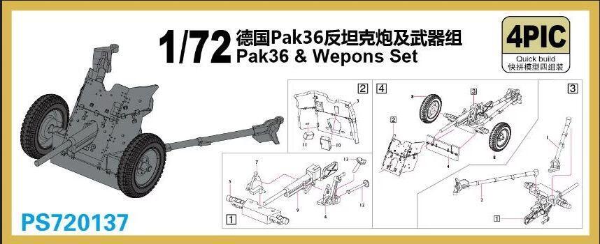 3,7cm PAK 36 (4 kits)