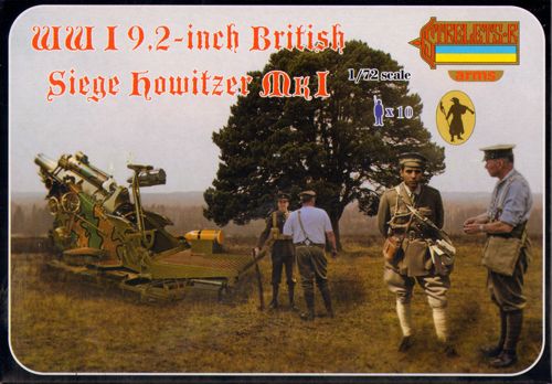 WWI 9.2 Inch Siege Howitzer with Crew in winter uniform