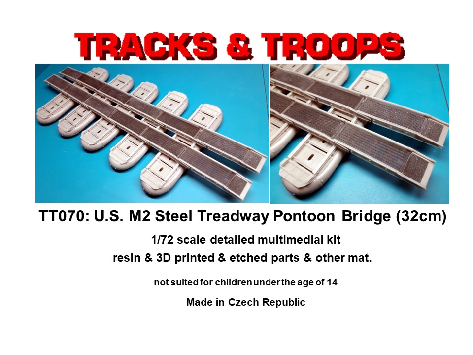 U.S. M2 Steel Treadway Pontoon Bridge (32cm) - Click Image to Close