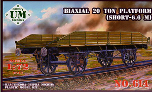 Biaxial 20t railway flat platform (6,6 m) - Click Image to Close