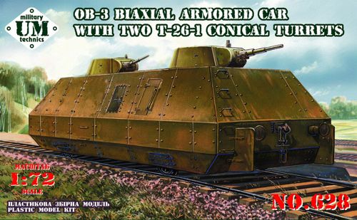 Armored Railroad Car OB-3 with two T-26-1 (1939) turrets